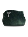 Grabstein Liberty/Tropical-Green Kreuz/Rose (Alu)