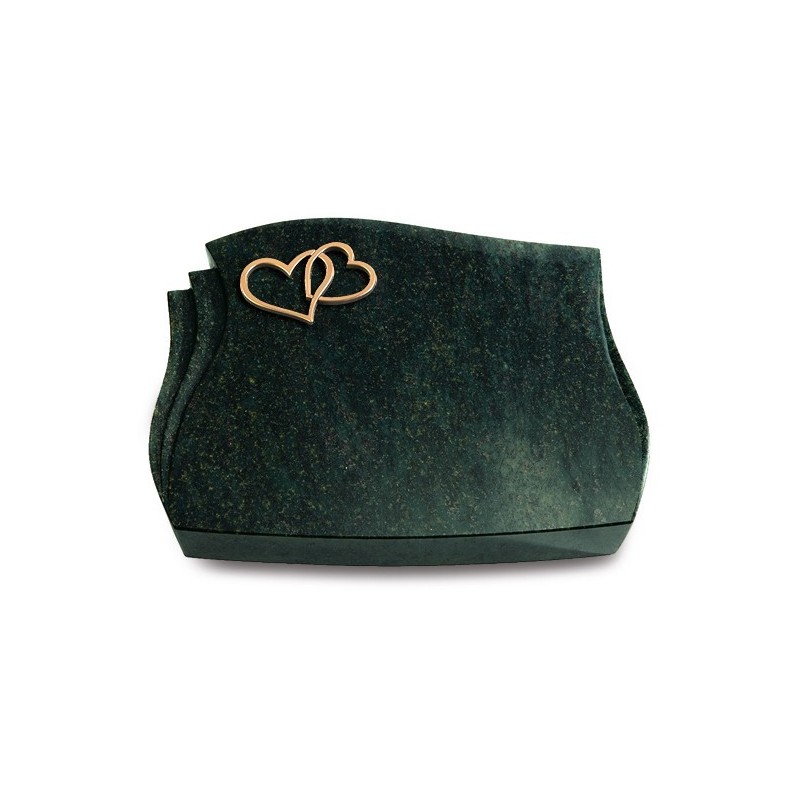 Grabstein Liberty/Tropical-Green Herzen (Bronze)