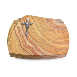 Grabstein Paris/Rainbow Kreuz/Ähren (Alu)