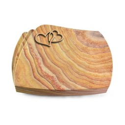 Grabstein Paris/Rainbow Herzen (Bronze)