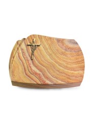 Grabstein Paris/Rainbow Kreuz/Ähren (Bronze)