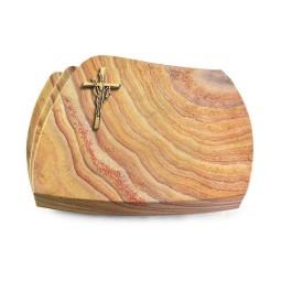 Grabstein Paris/Rainbow Kreuz/Ähren (Bronze)