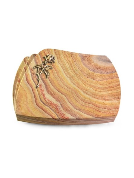 Grabstein Paris/Rainbow Rose 2 (Bronze)