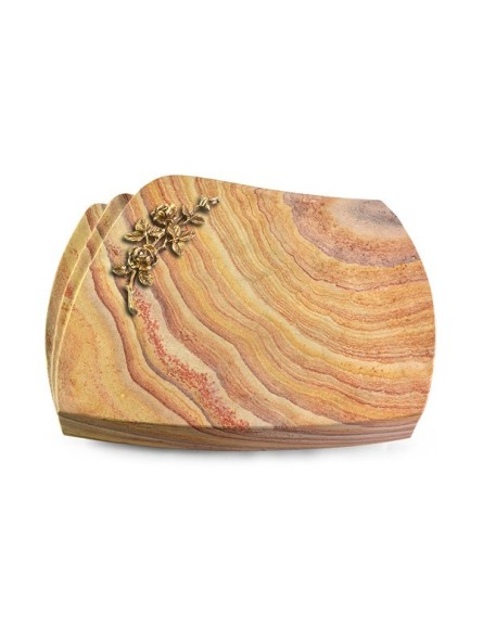 Grabstein Paris/Rainbow Rose 5 (Bronze)