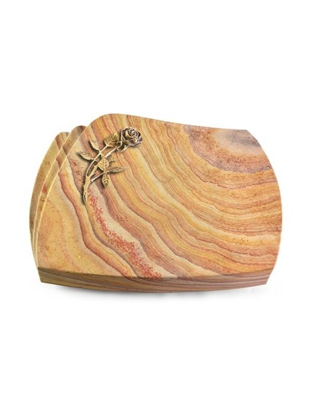 Grabstein Paris/Rainbow Rose 6 (Bronze)