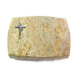 Grabstein Roma/New-Kashmir Kreuz/Ähren (Alu)