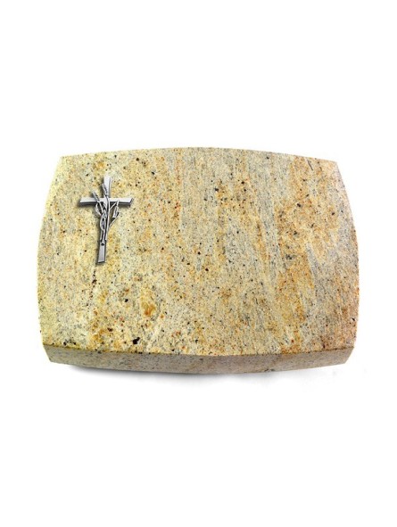 Grabstein Roma/New-Kashmir Kreuz/Ähren (Alu)