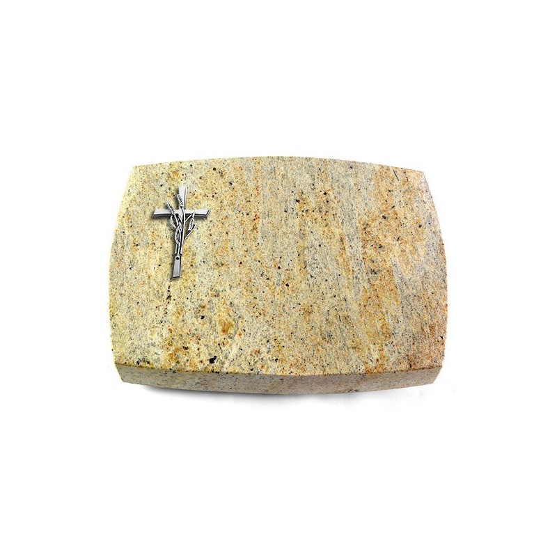 Grabstein Roma/New-Kashmir Kreuz/Ähren (Alu)