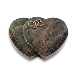 Grabstein Amoureux/Himalaya Herzen (Bronze)