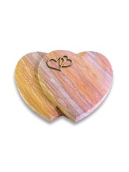 Grabstein Amoureux/Rainbow Herzen (Bronze)