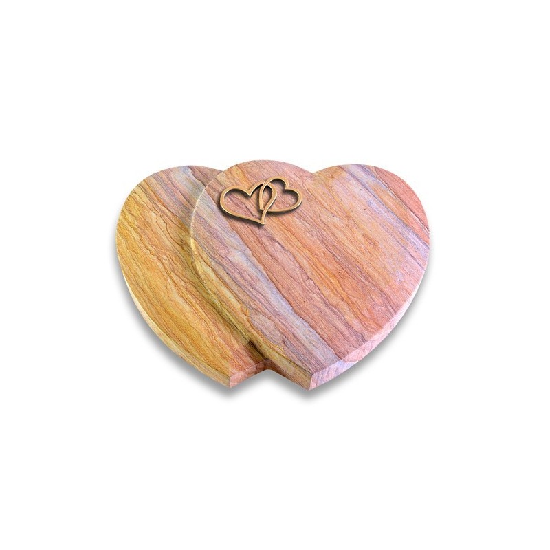 Grabstein Amoureux/Rainbow Herzen (Bronze)