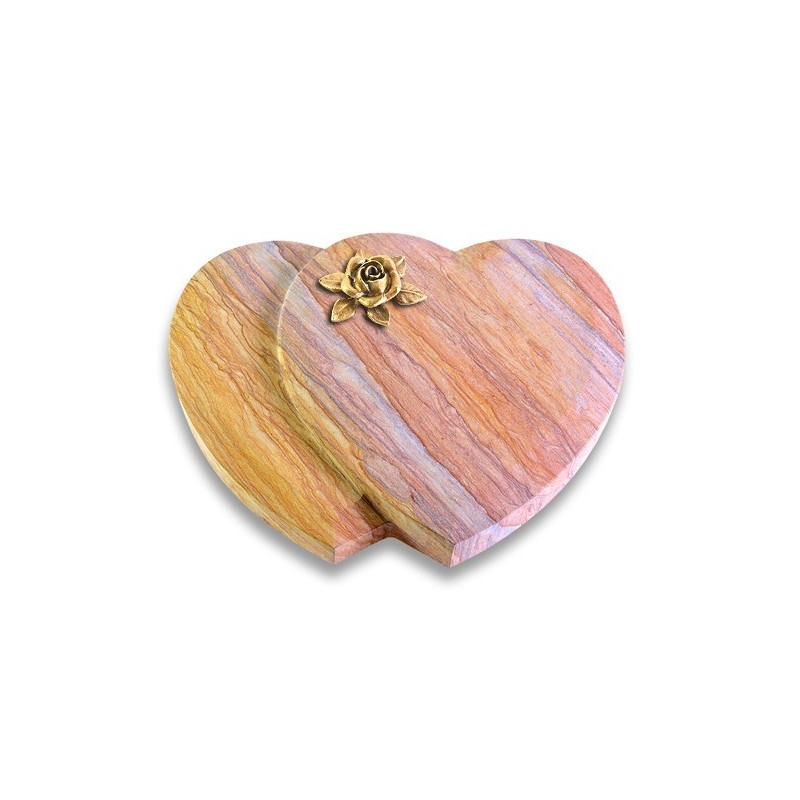 Grabstein Amoureux/Rainbow Rose 4 (Bronze)