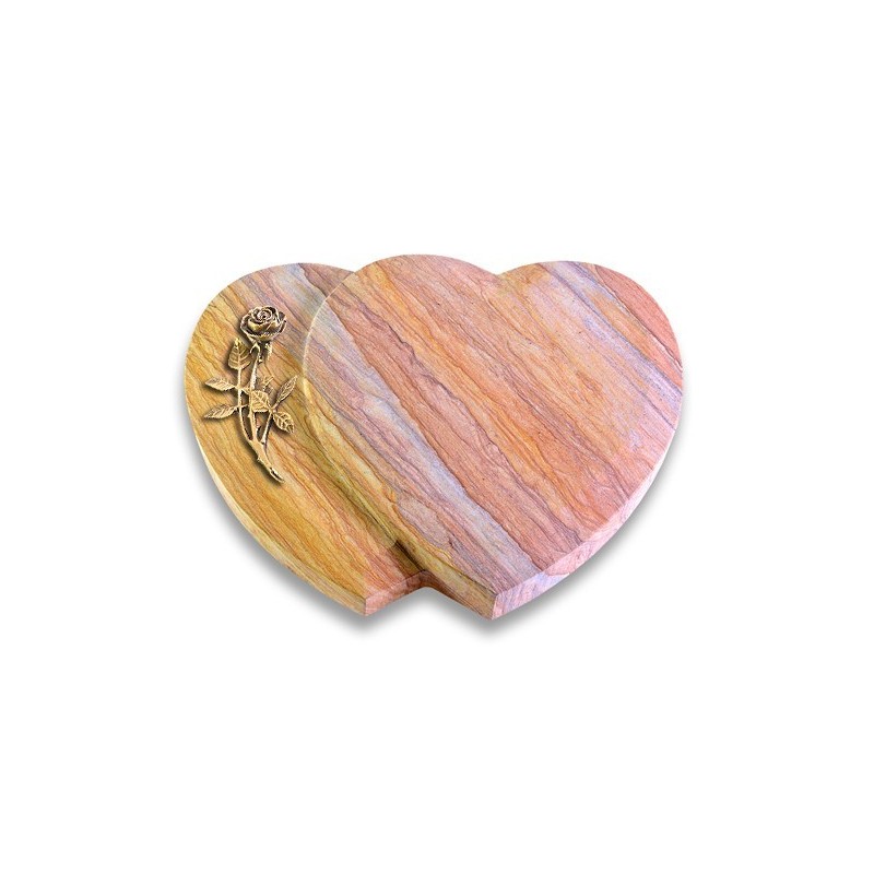 Grabstein Amoureux/Rainbow Rose 6 (Bronze)
