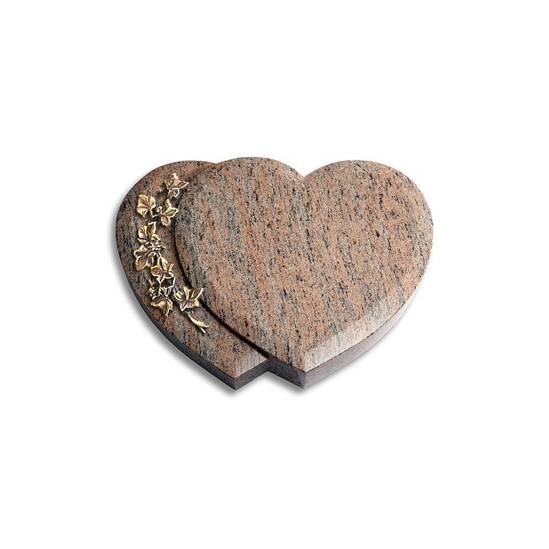 Grabstein Amoureux/Raw-Silk Efeu (Bronze)