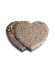 Grabstein Amoureux/Raw-Silk Kreuz 1 (Bronze)
