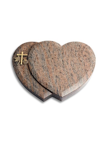Grabstein Amoureux/Raw-Silk Kreuz 1 (Bronze)