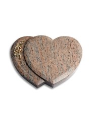 Grabstein Amoureux/Raw-Silk Rose 1 (Bronze)