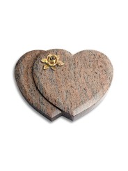 Grabstein Amoureux/Raw-Silk Rose 4 (Bronze)