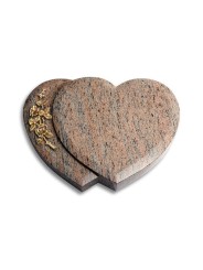 Grabstein Amoureux/Raw-Silk Rose 5 (Bronze)