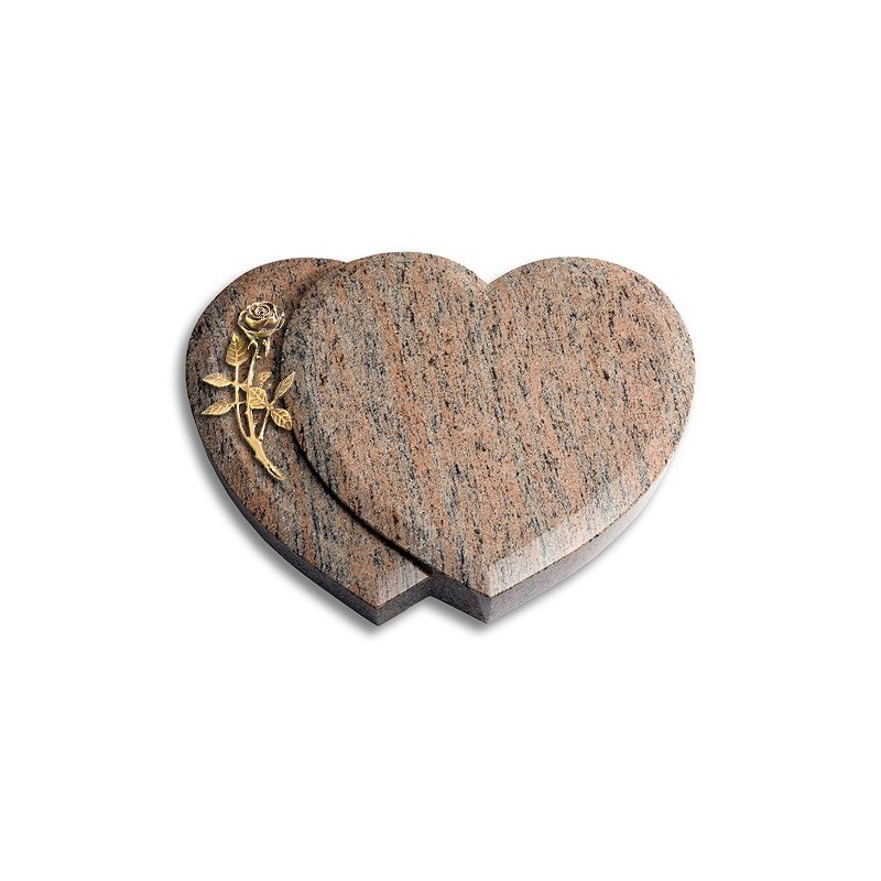 Grabstein Amoureux/Raw-Silk Rose 6 (Bronze)