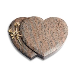 Grabstein Amoureux/Raw-Silk Rose 10 (Bronze)