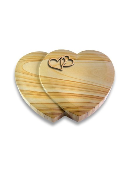 Grabstein Amoureux/Woodland Herzen (Bronze)