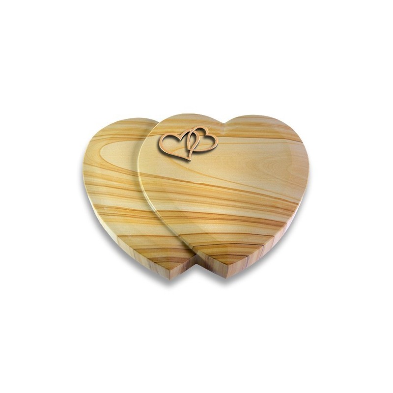Grabstein Amoureux/Woodland Herzen (Bronze)