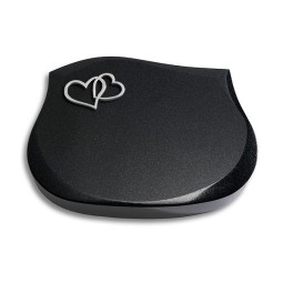 Grabstein Cassiopeia/Indisch-Black Herzen (Alu)