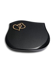 Grabstein Cassiopeia/Indisch-Black Herzen (Bronze)