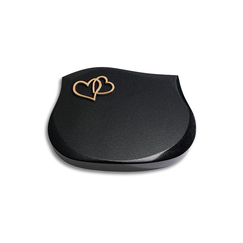 Grabstein Cassiopeia/Indisch-Black Herzen (Bronze)