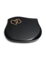 Grabstein Cassiopeia/Indisch-Black Herzen (Bronze)