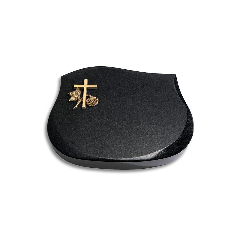 Grabstein Cassiopeia/Indisch-Black Kreuz 1 (Bronze)