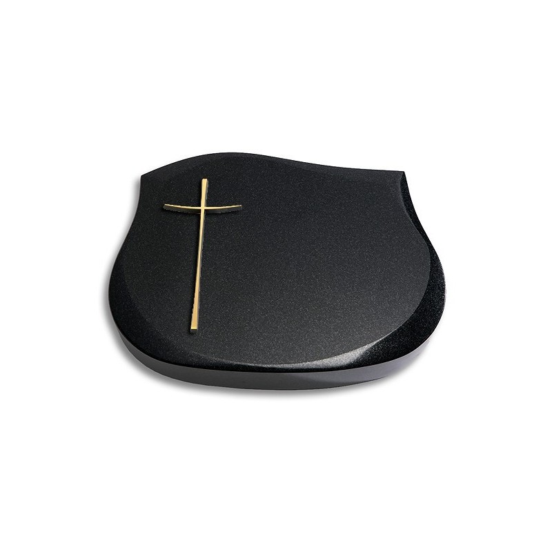 Grabstein Cassiopeia/Indisch-Black Kreuz 2 (Bronze)