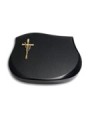 Grabstein Cassiopeia/Indisch-Black Kreuz/Ähren (Bronze)