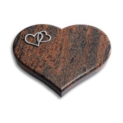 Grabstein Coeur/Twilight-Red Herzen (Alu)