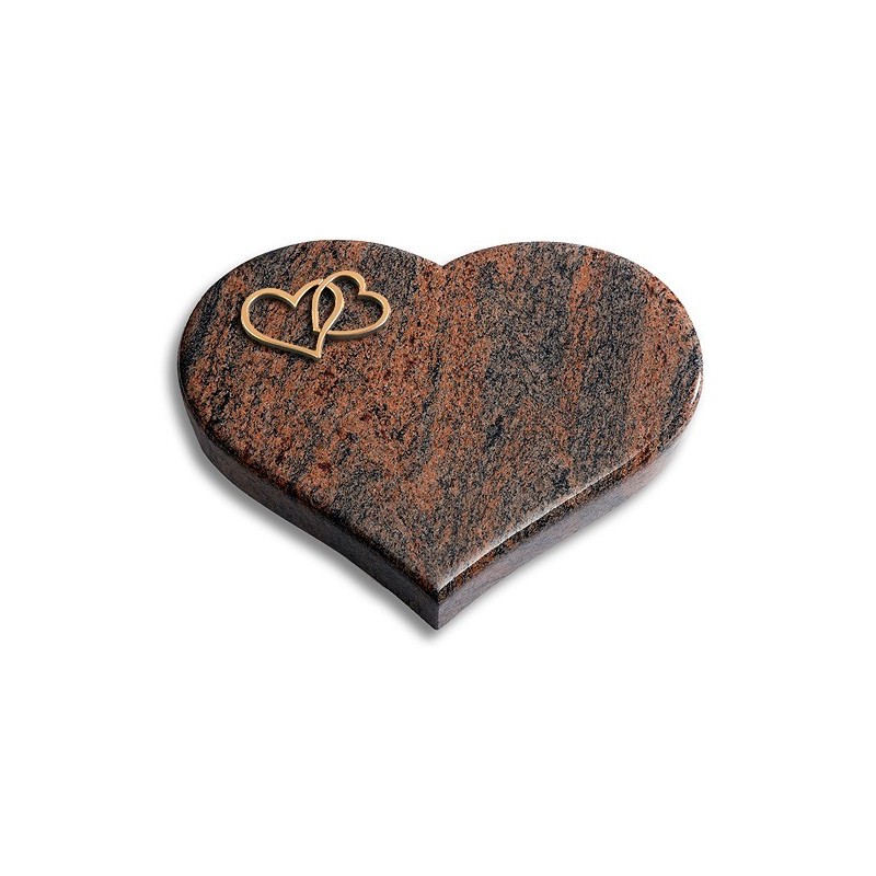 Grabstein Coeur/Twilight-Red Herzen (Bronze)