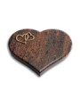 Grabstein Coeur/Twilight-Red Herzen (Bronze)