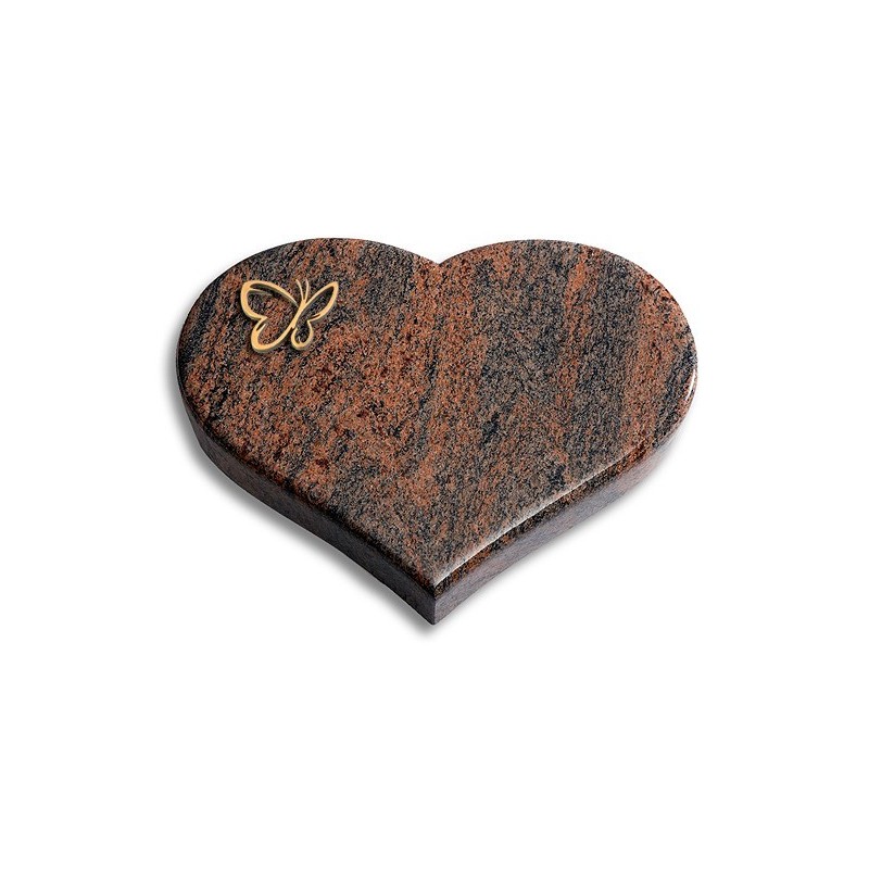Grabstein Coeur/Twilight-Red Papillon (Bronze)