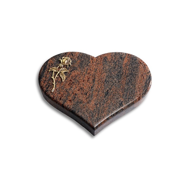 Grabstein Coeur/Twilight-Red Rose 2 (Bronze)