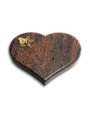 Grabstein Coeur/Twilight-Red Rose 3 (Bronze)