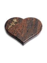 Grabstein Coeur/Twilight-Red Rose 7 (Bronze)