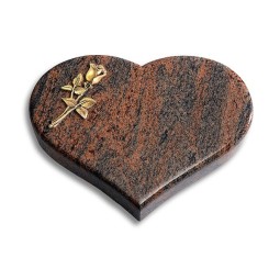 Grabstein Coeur/Twilight-Red Rose 8 (Bronze)