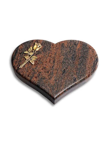 Grabstein Coeur/Twilight-Red Rose 8 (Bronze)