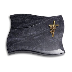 Grabstein Firenze/Orion Kreuz/Rose (Bronze)