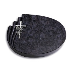 Grabstein Waves/Orion Kreuz/Rose (Alu)