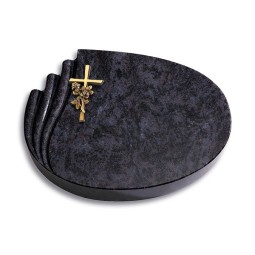 Grabstein Waves/Orion Kreuz/Rose (Bronze)