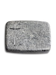Grabstein Linea/Viskont-White Kreuz 2 (Alu)
