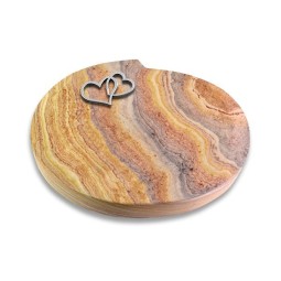 Grabstein Baroque/Rainbow Herzen (Alu)