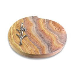 Grabstein Baroque/Rainbow Lilienzweig (Alu)