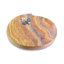 Grabstein Baroque/Rainbow Rose 3 (Alu)